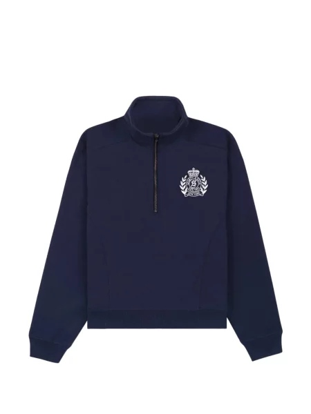 Pulover Sporty & Rich cu imagine albastru