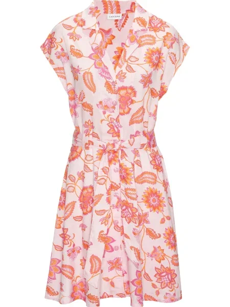 LASCANA Rochie tip bluză portocaliu / roz pastel roșu