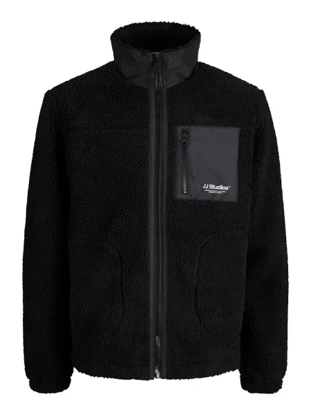 JACK & JONES Jachetă fleece JJESOHO negru alb