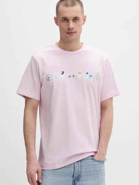 Converse t-shirt x HELLO KITTY różowa