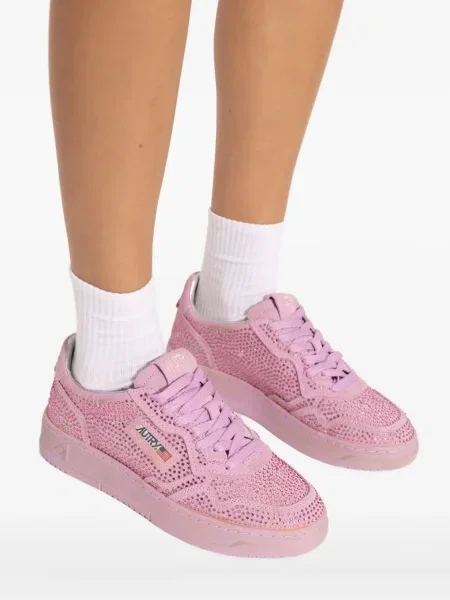 Sneakerși Autry din piele de căprioară roz