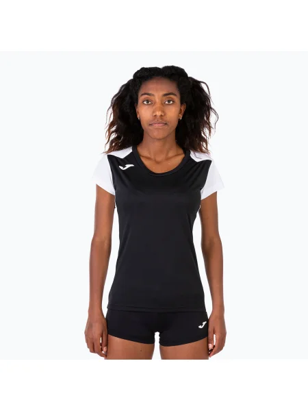 Дамска тениска за бягане Joma Record II black/white бяло