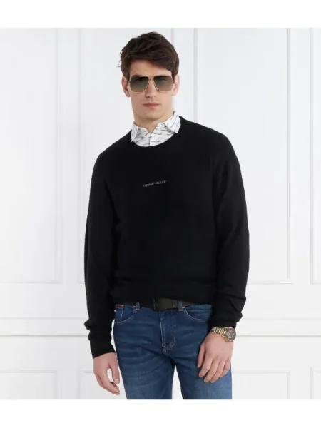 Tommy Jeans Pulover negru