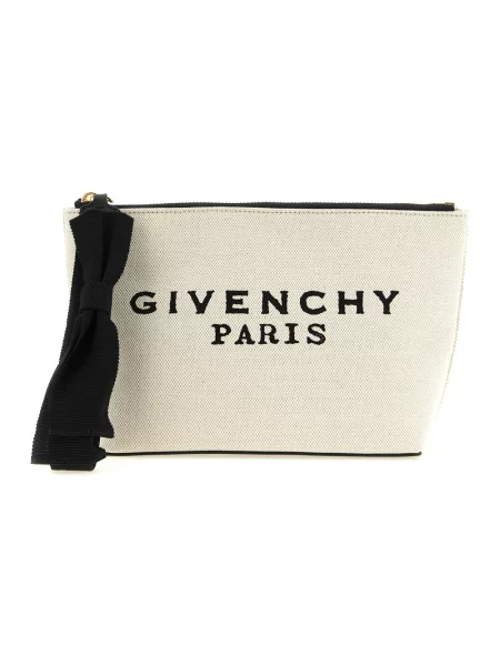 Kopertówka Givenchy z kokardką płócienna biała