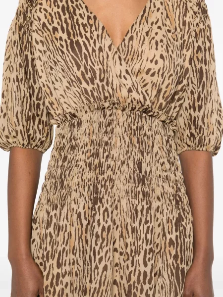Odgovarati mini haljina Liu Jo s printom s leopard uzorkom smeđa