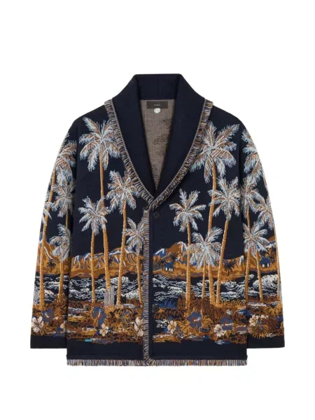 Cardigan Alanui cu franjuri albastru