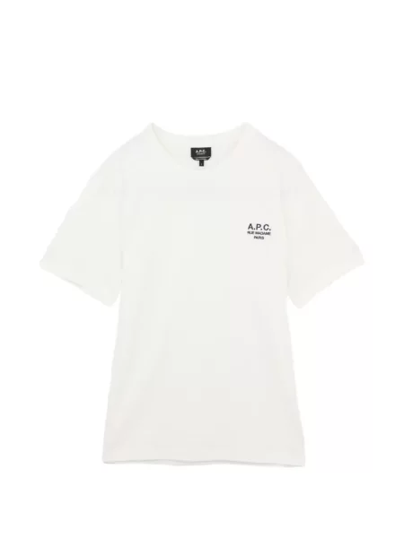 Scurt tricou A.p.c. cu broderie alb