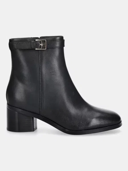 Pantofi Tommy Hilfiger din piele cu cataramă negru