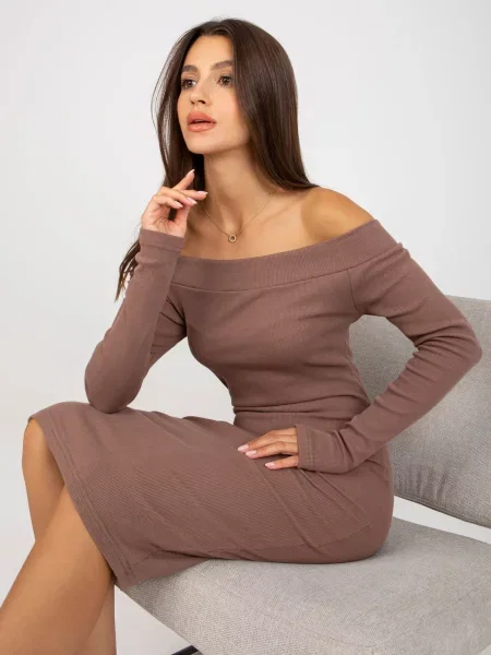 Rochie Fashionhunters de costum maro