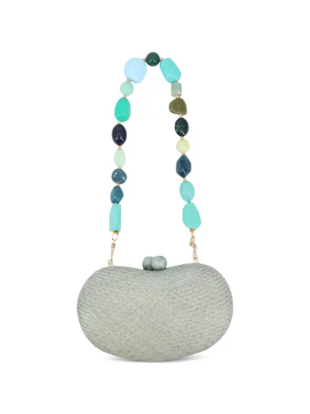 Презрамки чанта тип портмоне Serpui мъниста синьо