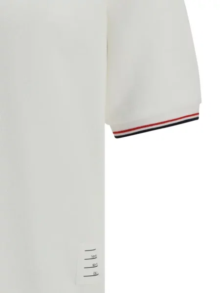 Къс пуловер Thom Browne бяло