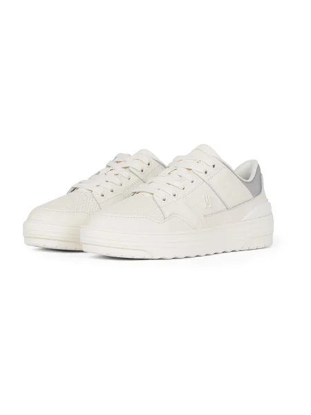 Kožené tenisky Tommy Hilfiger FEMININE BASKET SNEAKER béžová