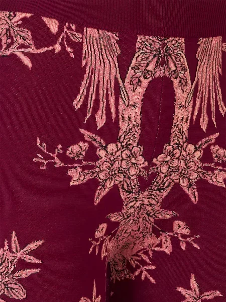 Pantaloni Etro tricotate evazate roșu