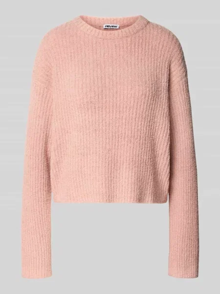 Sweter z dzianiny z fakturowanym wzorem Review