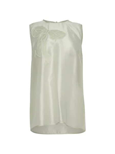 Top Cecilie Bahnsen din organza alb