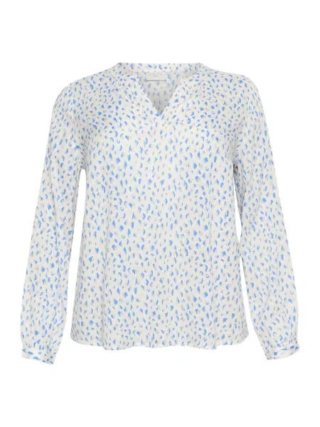 KAFFE CURVE Bluza Jalu nebeško modra bela