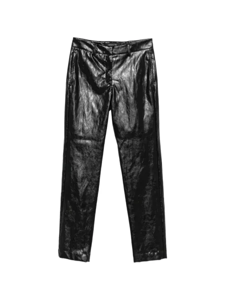 Pantaloni Federica Tosi din piele negru