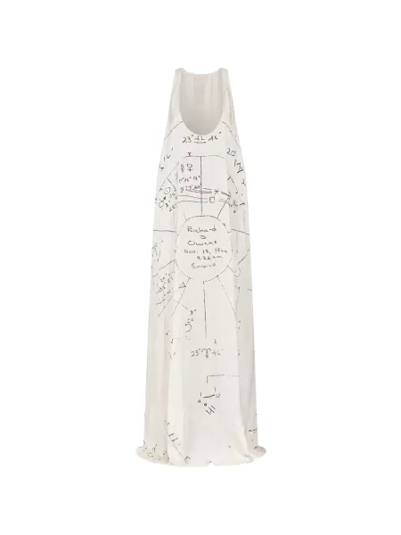 Rochie Rick Owens fără mâneci cu imagine alb