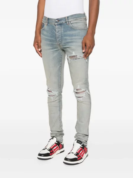 Blugi Amiri din piele albastru
