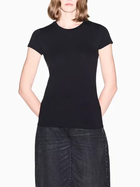 Футболка Armani Exchange бавовна/еластан чорний