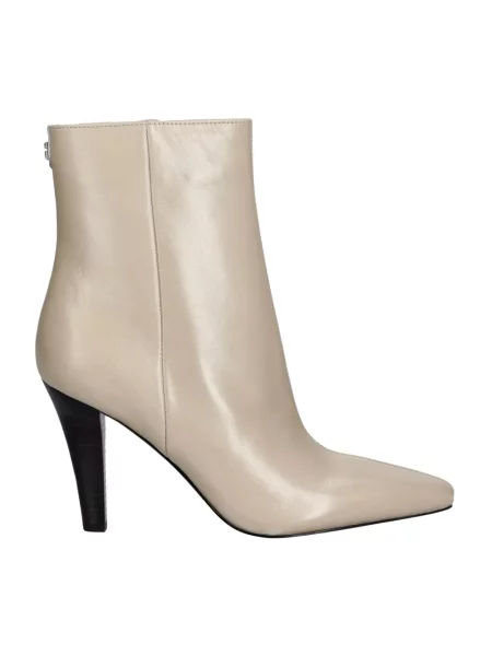 Buty do kostki Guess skórzane beżowe