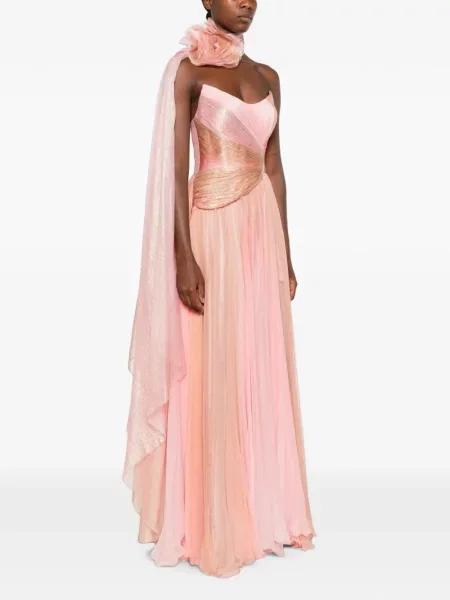 Rochie maxi Iris Serban cu imagine roz