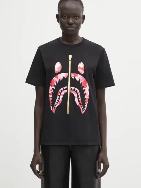 A Bathing Ape tricou din ABC Camo Shark negru