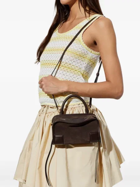 Geantă shopper Loewe din piele de căprioară maro