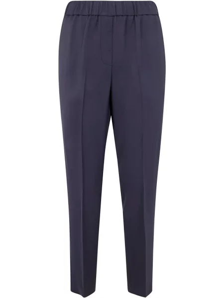Pantaloni Peserico plisate albastru