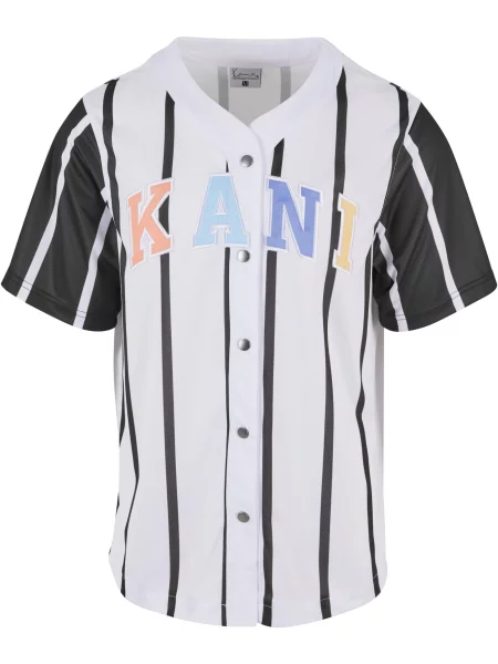 Karl Kani Srajca svetlo modra / pastelno oranžna / črna bela