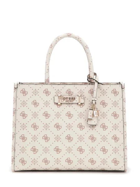 GUESS Kézitáska BandouliÃ¨re Silia Girlfriend Sat Vanilla Logo fehér
