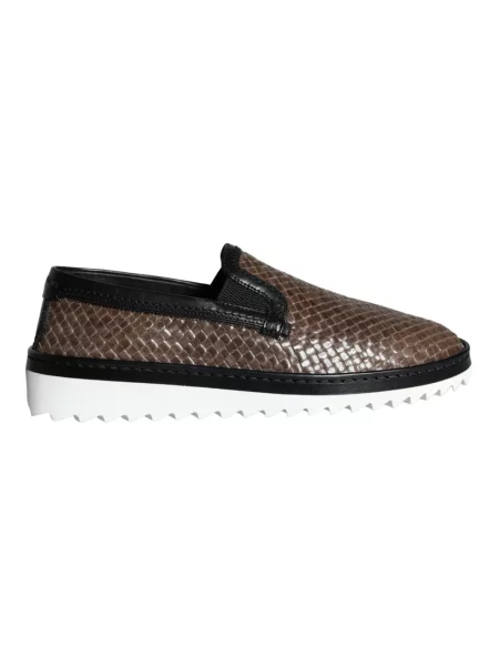 Półbuty Dolce And Gabbana skórzane brązowe
