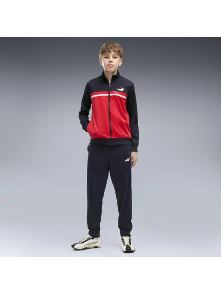 Młodzieżowy dres Colourblocked PUMA biały