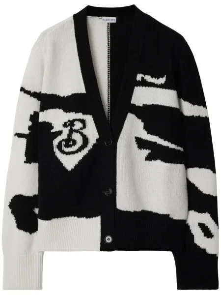 Cardigan Burberry din cașmir negru