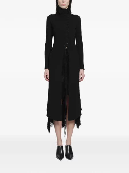 Rochie Ya Yi de lână țesută negru