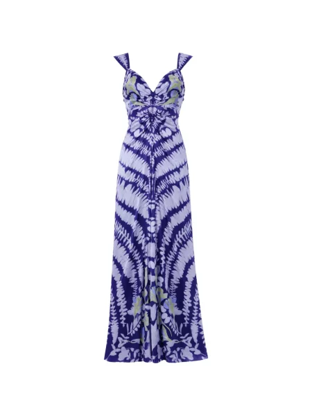 Rochie maxi Temperley London cu model floral cu imagine violet
