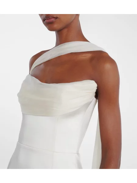 Rochie The New Arrivals Ilkyaz Ozel de mătase alb