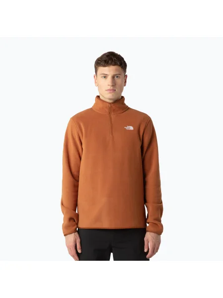 Мъжки суитшърт от полар The North Face Glacier Fleece Zip burnt umber оранжево