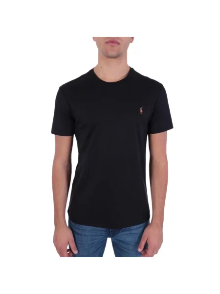 Koszulka Ralph Lauren z logo klasyczna do golfa czarna