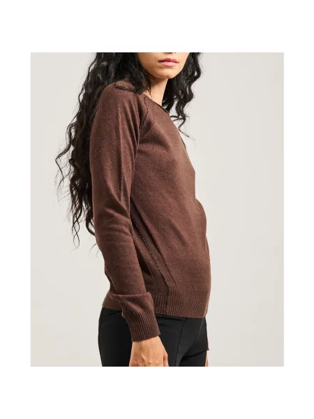 Sweter Silvian Heach wełniany brązowy