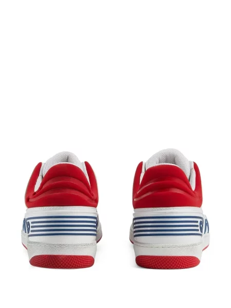Sneakersy Gucci Basket sznurowane koronkowe białe