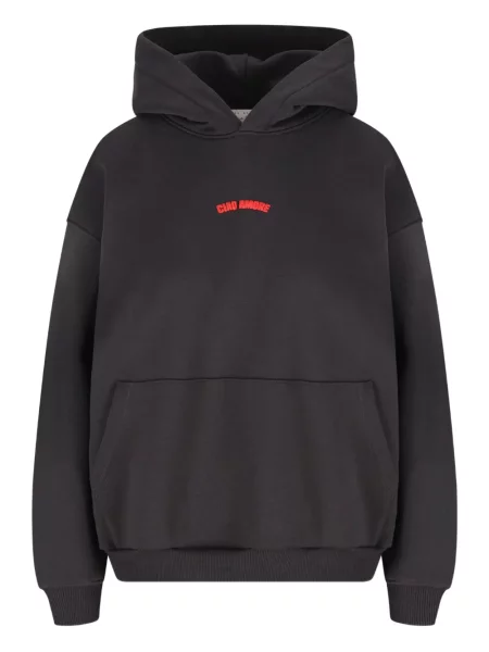 Hanorac cu glugă Giada Benincasa cu imagine negru