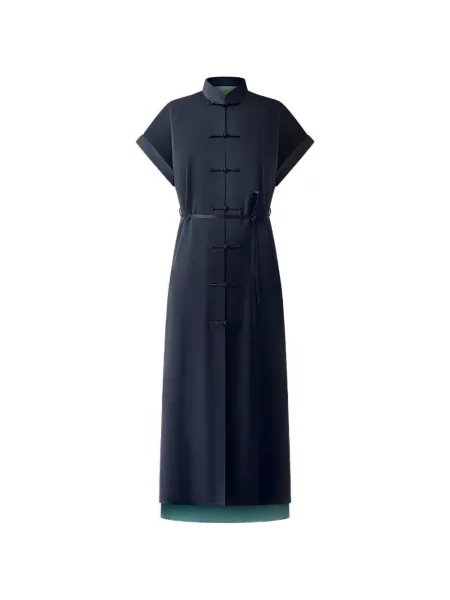 Rochie Shanghai Tang de mătase de costum albastru