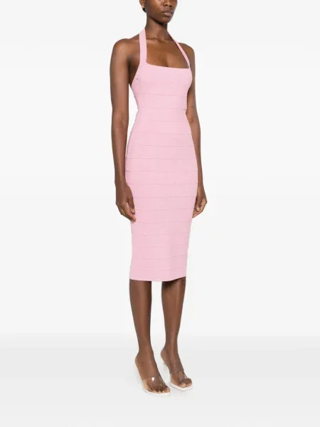 Rochie midi Retrofete roz