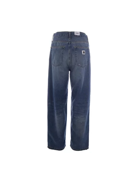 Zwężane dżinsy Carhartt Wip zwężany niebieski