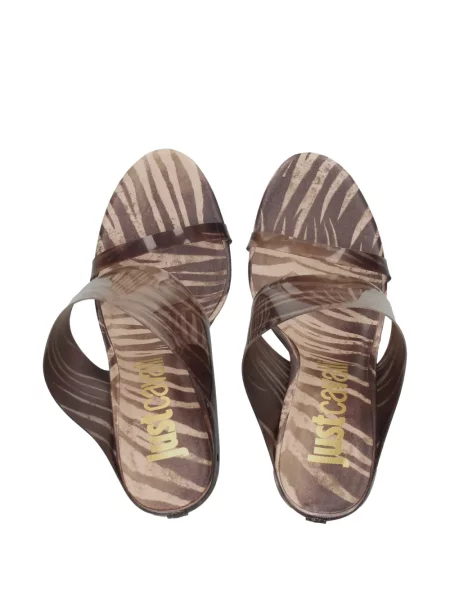 Sandale Just Cavalli cu imagine cu model zebră maro