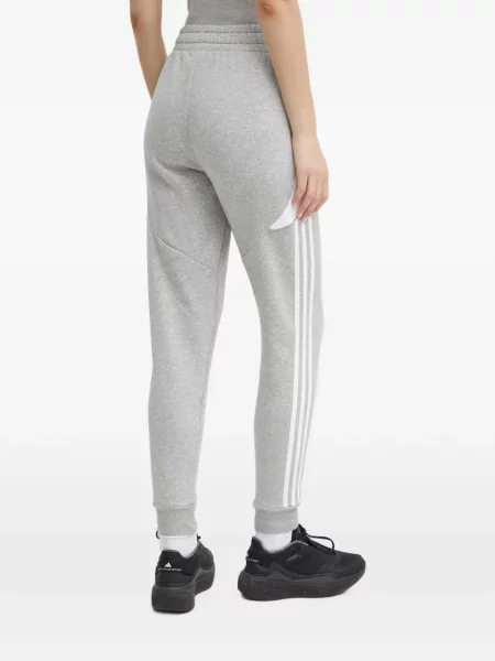 Ριγέ τρέξιμο μπλούζα Adidas από διχτυωτό κόκκινο