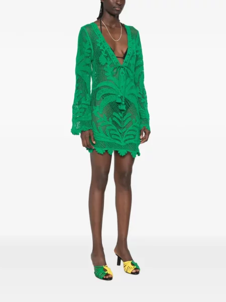 Rochie mini Farm Rio tricotate verde