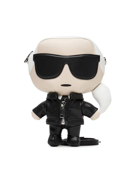 Karl Lagerfeld Torba preko ramena nude bijela crna