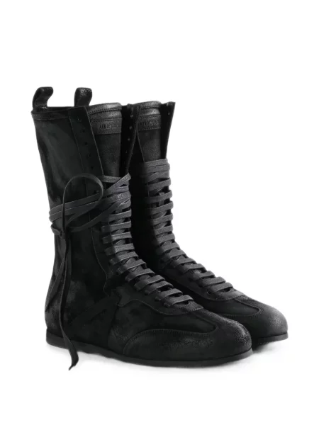 Маратонки Ann Demeulemeester с връзки с дантела черно